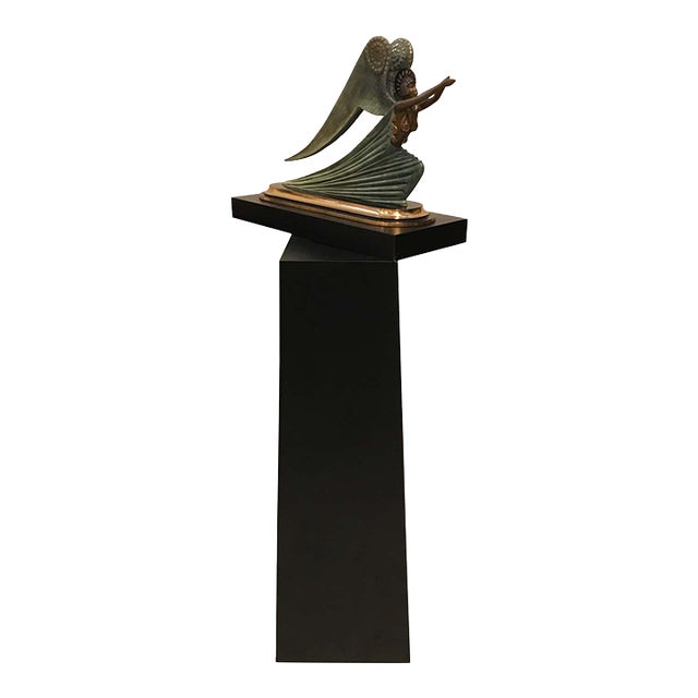 1984 Erte LTD Ed "Angel" Bronze Sculpture by Romain De Tirtoff For Sale