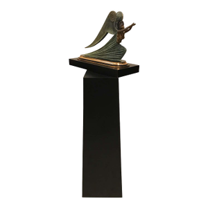 1984 Erte LTD Ed "Angel" Bronze Sculpture by Romain De Tirtoff