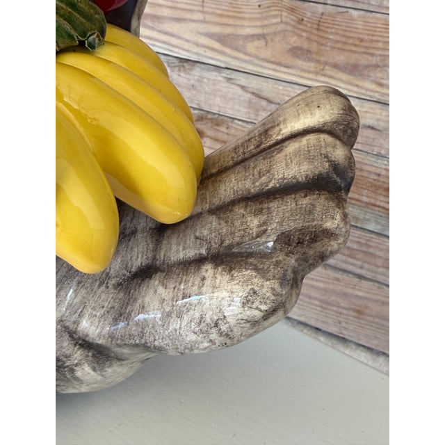 Vintage Monumental Sculptural Regency Italian Style Glazed Ceramic Swan Centerpiece For Sale - Image 9 of 12