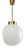 Mid-Century Italian Opaline and Brass Globe Pendant Lamp For Sale