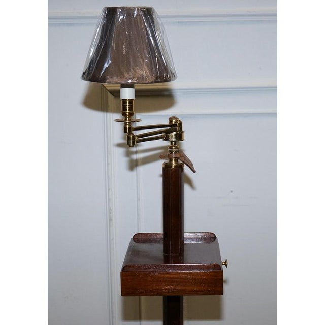 English Reading Lamp with Stand from Harrods London For Sale - Image 15 of 18
