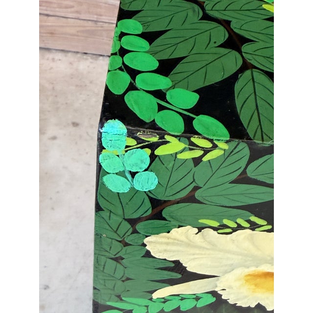 Vintage Hand-Painted Tropical Coastal Pedestal For Sale - Image 11 of 12