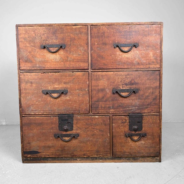 Authentic Tansu Japanese Chest of Drawers, 1920s For Sale - Image 14 of 14