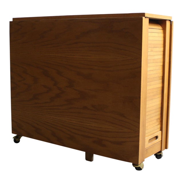 MidCentury Romanian Drop Leaf Table With 4 Chairs Chairish