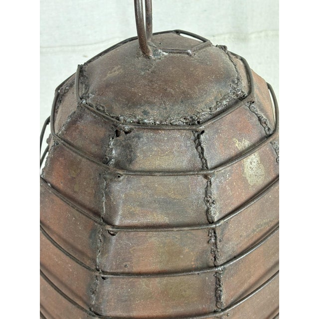 Cinnamon Hand Crafted Metal Skep / Beehive Form For Sale - Image 8 of 10