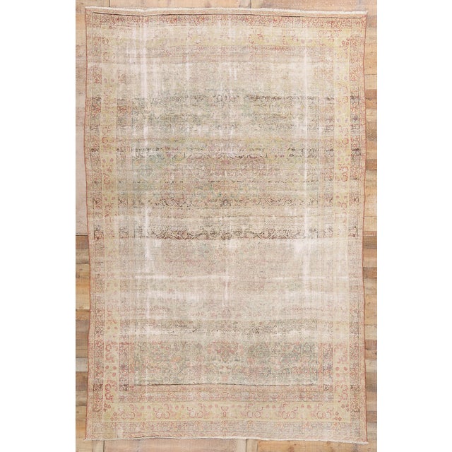 Modern Rustic Vintage Persian Kerman Rug - 08'01 X 12'06 For Sale - Image 9 of 9
