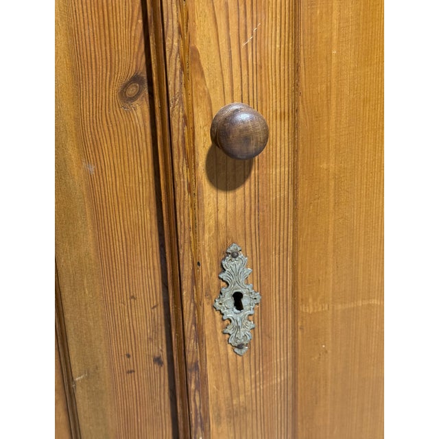 Antique Pine Two Door Cupboard From England For Sale - Image 14 of 18