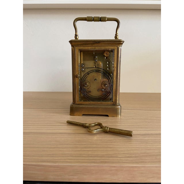 Antique American Brass Carriage Clock For Sale In San Diego - Image 6 of 7