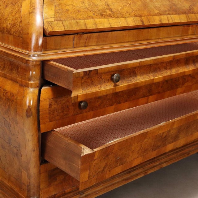 Trumeau in Walnut and Walnut Burl For Sale - Image 10 of 14