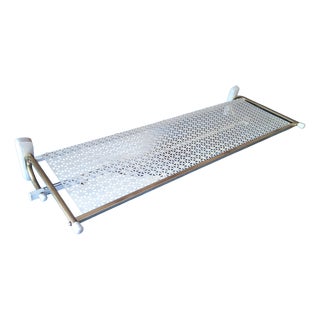 Coat and Hat Rack in Brass and Perforated Metal attributed to Mathieu Mategot, 1960s For Sale