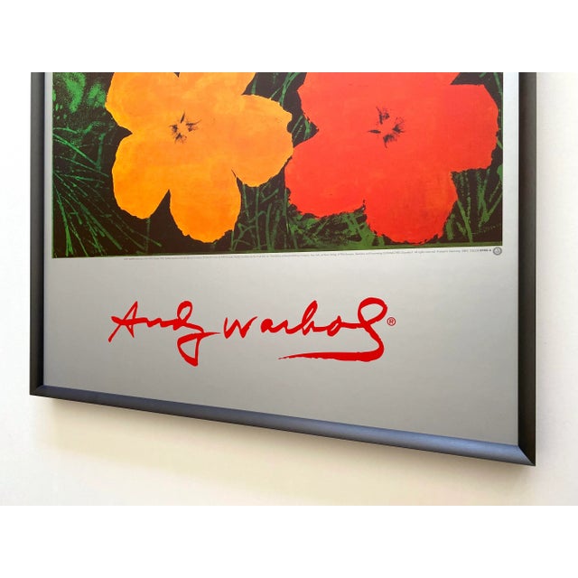 Andy Warhol Foundation Vintage 1999 Lithograph Print Framed Pop Art Poster " Flowers " 1964 For Sale - Image 12 of 13