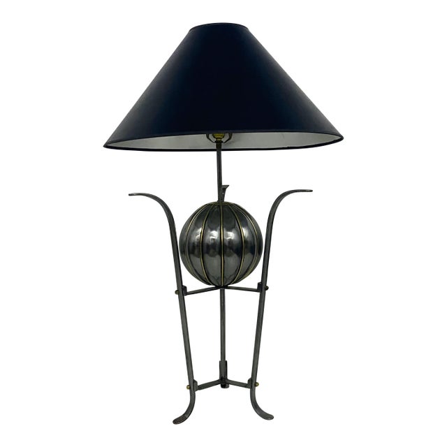 1990s Industrial Metalwork Aesthetic Characteristic Table Lamp For Sale