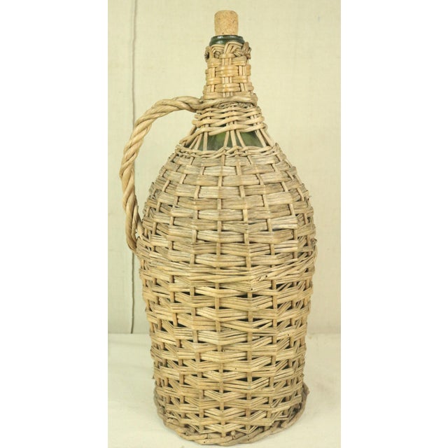 French Late 19th Century French Wicker Covered Bottle For Sale - Image 3 of 8