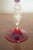 Ruby Red Italian Ruby Red Murano Art Glass Chalice With Gold Aventurine Stem 1970s For Sale - Image 8 of 8