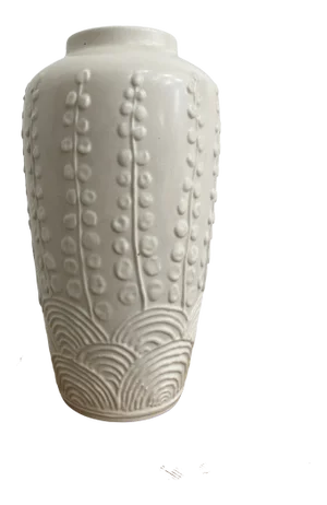 1940’s Modern Matte White Ceramic Vase by Rockwood