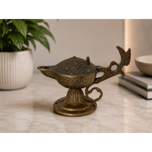 This stunning piece is a collector's dream. The Old Serpent Beast Monster Decorative Arts Oil Lamp Incense Burner Figural...