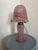 Vintage Pink Glass Table Lamp Mushroom Lampshade and Blown Glass Base, 1950s For Sale - Image 4 of 10