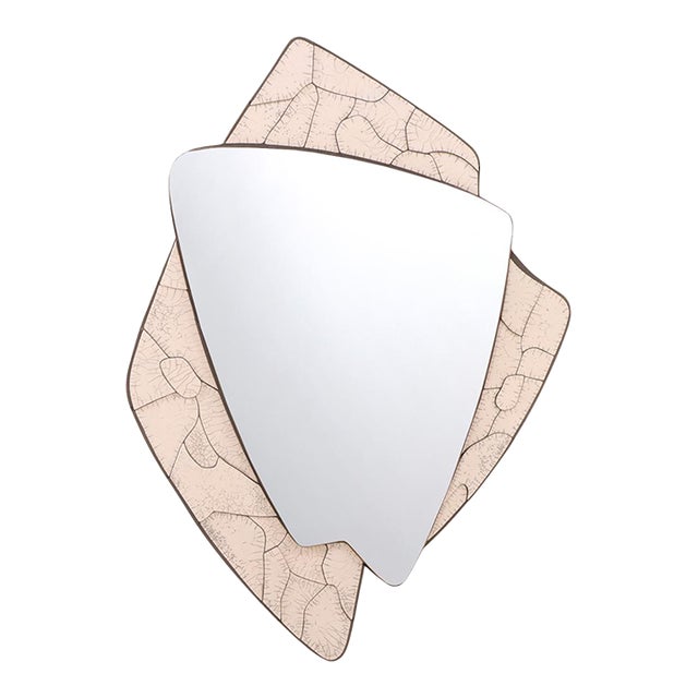 Italian MCM Ceramic and Bronze Custom Mirror For Sale