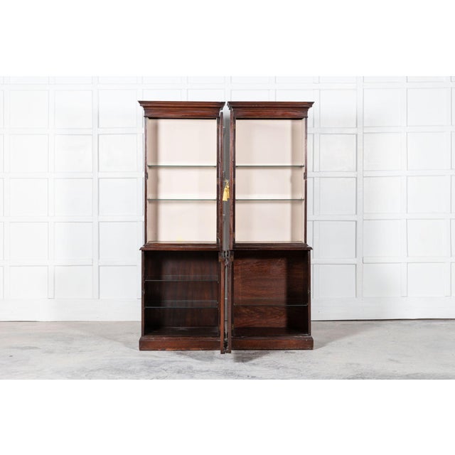 19th Century English Mahogany Glazed Cabinets, Set of 2 For Sale - Image 6 of 18