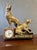 French Artist Louis Albert Carvin, Born in Paris, 1875-1951. This Art Deco, Ca. 1930 clock with a stylized base, has 2...