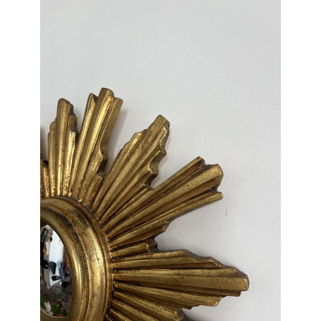 1960s Mid-Century Sunburst Convex Mirror, 1960s For Sale - Image 5 of 10