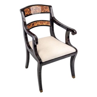 Tessellated Horn Chair Attributed to Maitland-Smith; Circa 1980's For Sale