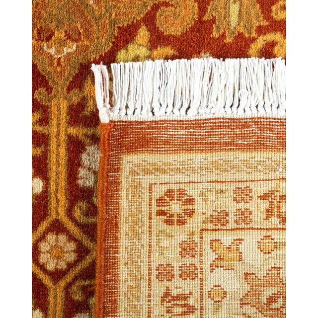 2000 - 2009 Mogul, One-of-a-Kind Hand-Knotted Runner Rug - Orange, 5' 1" x 10' 7" For Sale - Image 5 of 8