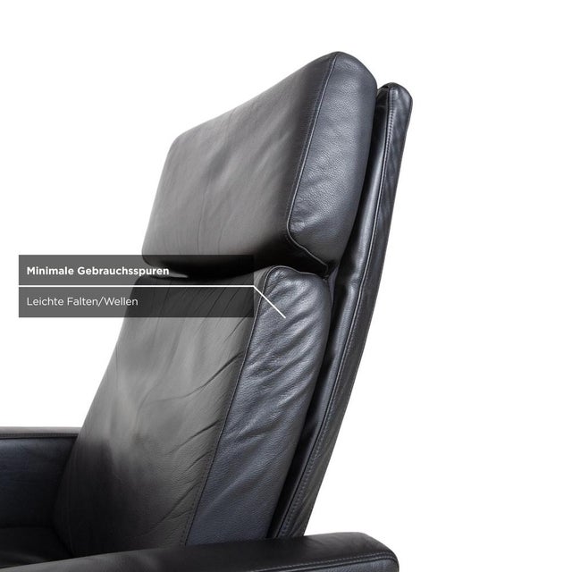 Ego Armchair in Black Leather from Rolf Benz For Sale - Image 10 of 18