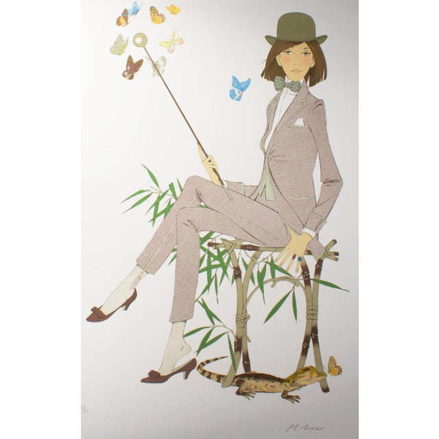A 1969 lithograph by the French artist Philippe Henri Noyer (1917-1985). Titled “Les Papillons (Butterflies)," this print...