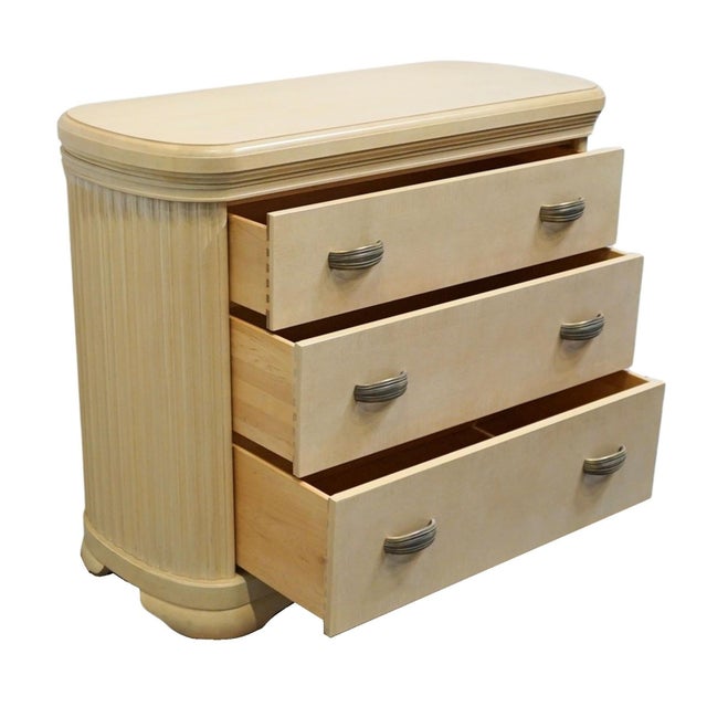 Late 20th Century Late 20th Century Century Furniture Cashmere Collection Contemporary Coastal Pickled Wood 43" Low Chest For Sale - Image 5 of 11