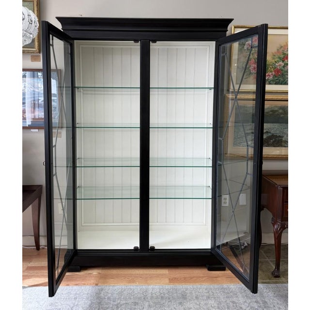 Ethan Allen Ethan Allen Birkhouse Display Cabinet For Sale - Image 4 of 17