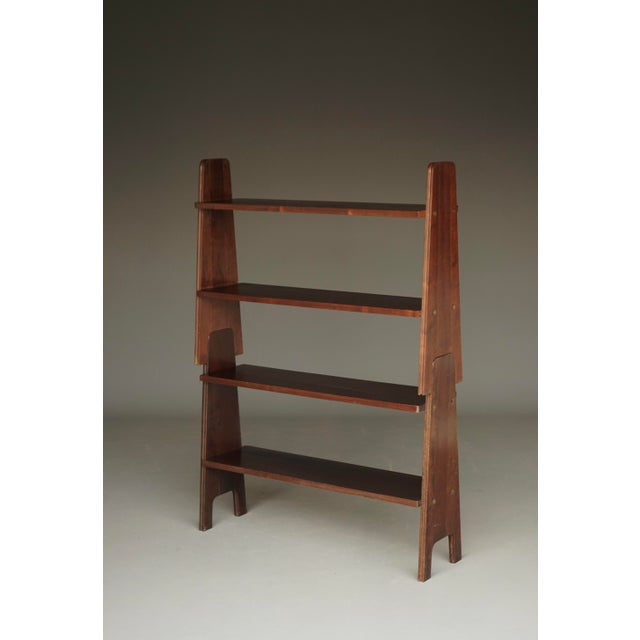 Brown Mid-Century Freestanding Stackable Book Shelves, 1950s, Set of 2 For Sale - Image 8 of 18