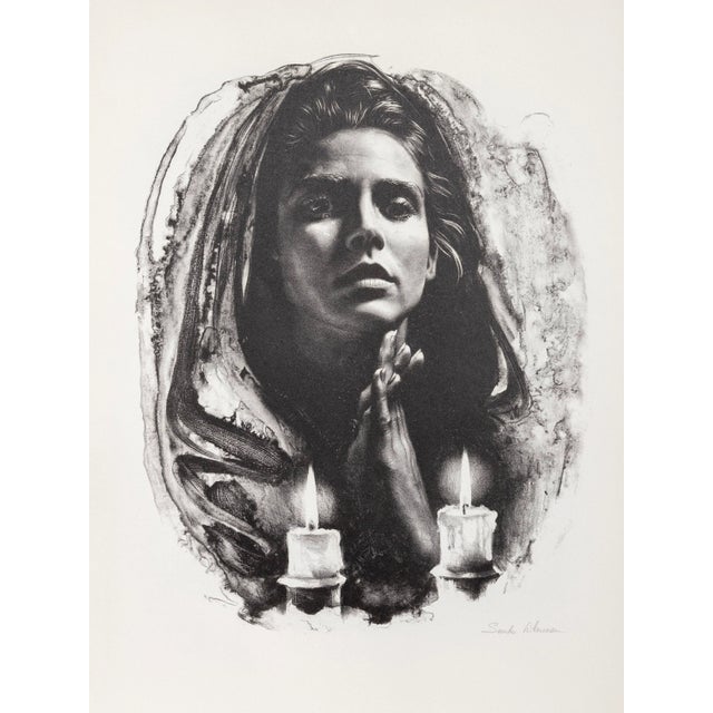 Shabbas Candles XVI, Sandu Liberman Lithograph For Sale