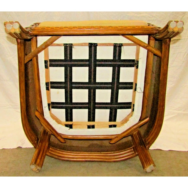 1970s Rattan Wicker Mandalay Chair With Cushions For Sale - Image 18 of 18