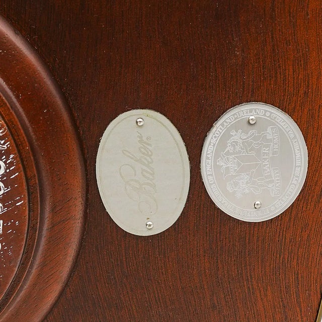 Baker Furniture Stately Homes Gilt & Mahogany Round Side Table For Sale In Los Angeles - Image 6 of 6
