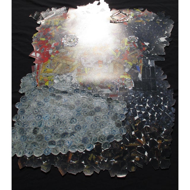 2020s El Anatsui Collage for Benifit Print Project 2024 "Paper and Silver" For Sale - Image 5 of 9