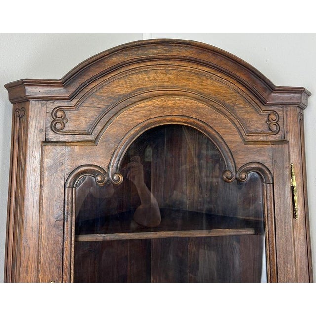Vintage French Oak Display Cabinet For Sale - Image 9 of 9