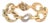Mid 20th Century Wide Fancy 14k Two Tone Gold Link Bracelet For Sale