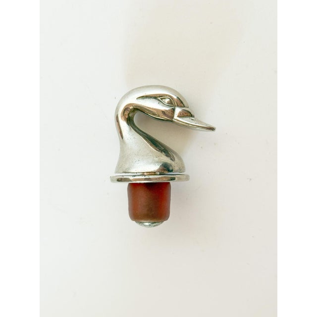 Modern Vintage Silver Duck Wine Bottle Stopper For Sale - Image 3 of 7