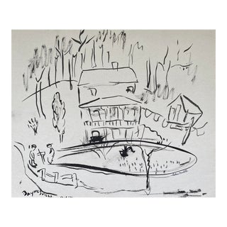 1946 Helen Malta Baynesville Drawing For Sale