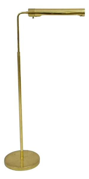 Vintage Mid Century Modern Brass Casella Style Adjustable Tubular Floor Lamp