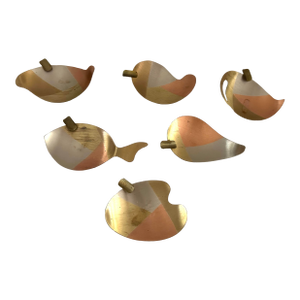 MCM Metals Cadado Mixed Metal Ashtrays Set of 6