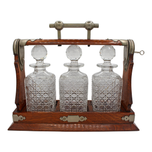 Circa 1895 English Tantalus Decanter Set - Set of 4