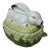 Vintage Italian Majolica Rabbit on Cauliflower Easter Soup Tureen For Sale