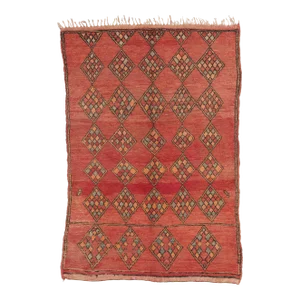 Vintage Red Boujad Moroccan Rug - 05'10 X 08'05