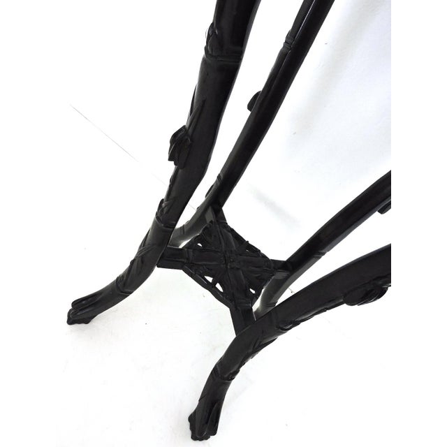 Four Dragons Chinese Rosewood & Marble Incense Stand/Display Table