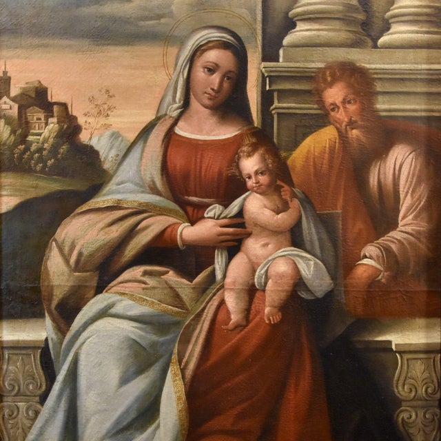 Benvenuto Tisi / Il Garofalo, Holy Family, 1500s-1600s, Oil on Canvas For Sale - Image 14 of 16