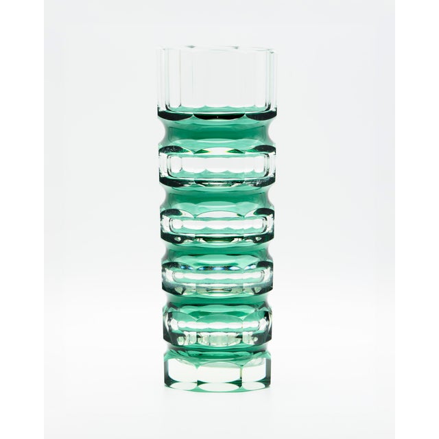 Art Deco Style Block Vases from VEB Ilm-Kristall, East Germany, 1960s, Set of 2 For Sale - Image 6 of 18