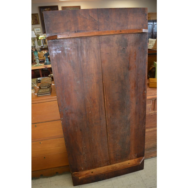 Early 1900s Antique Rustic Golden Wood Mahogany Library Table / Desk Primitive Pegged Construction For Sale - Image 6 of 12