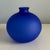 Late 20th Century Cobalt Blue Frosted Glass Vase & Bottle With Ball Stopper For Sale - Image 5 of 6